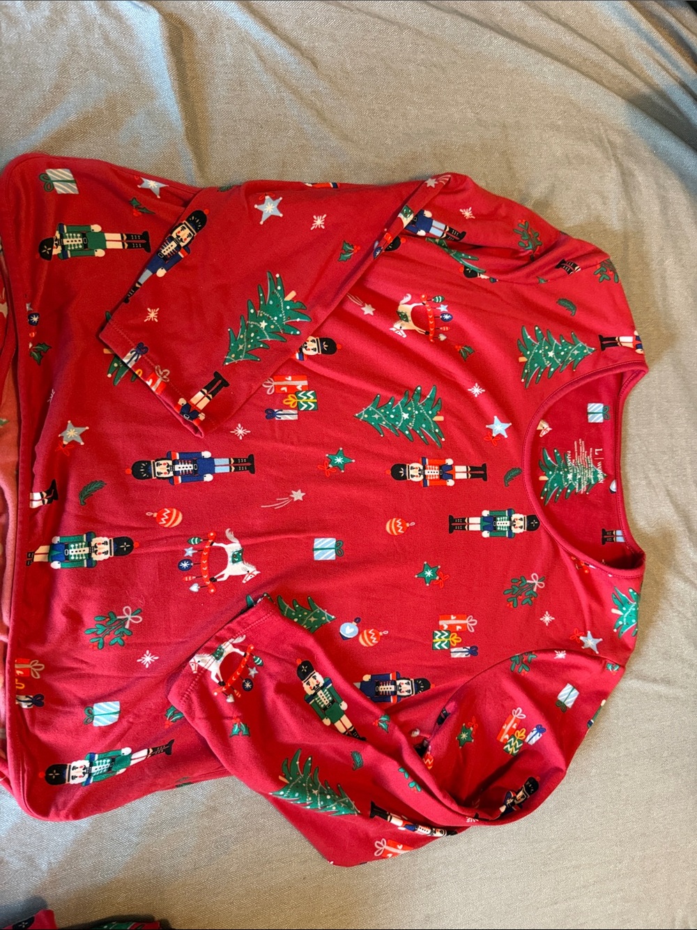 Unbranded Women’s Red Nutcracker & Tree Holiday Pajama Top